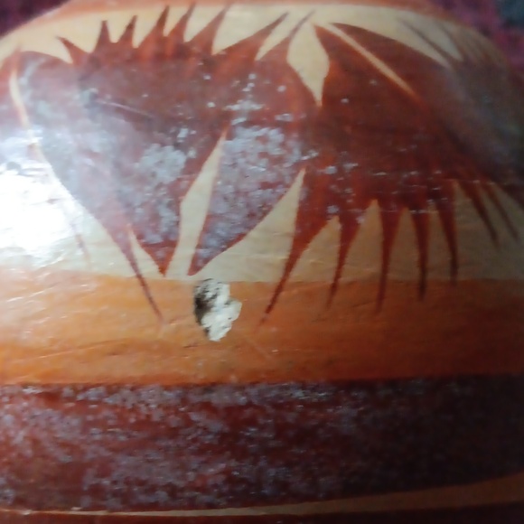 Vintage Handmade Rustic Mexican Clay Pottery Water Jug Decanter With Cup 8" Tall - Picture 15 of 16